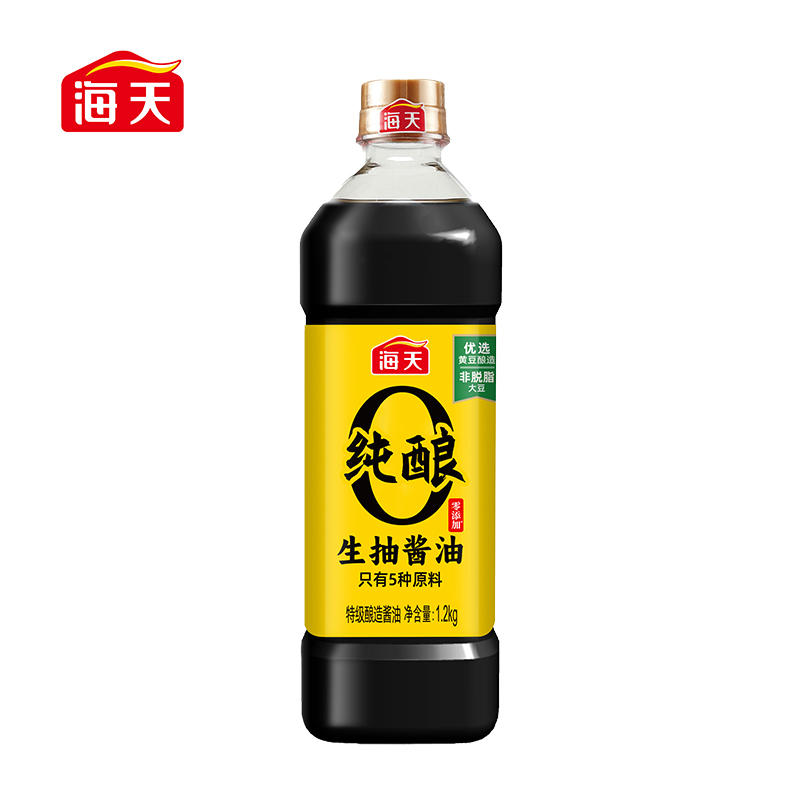 百亿补贴：详情页下单海天零添加纯酿生抽1.2kg 福利价仅6.9元秒杀！