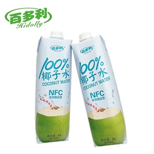 淘宝秒杀：聚餐必备！百多利饮品•椰子水1L*2瓶 福利价仅13.9元秒杀！