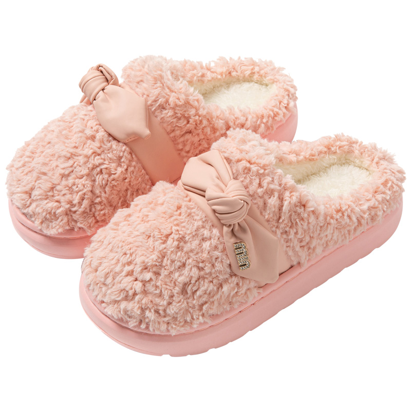 淘宝秒杀：保暖棉拖鞋女款冬季防滑防臭情侣加绒厚底 福利价仅9.9元秒杀！