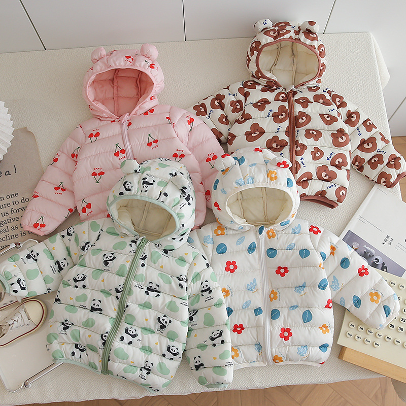 木木屋小熊耳朵花布棉服轻薄春秋冬三季男女童装 券后【29.9元】包邮秒杀