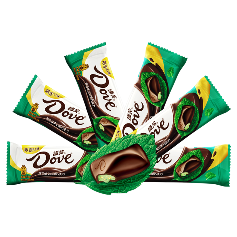 淘宝秒杀：德芙薄荷夹心黑巧克力41g散装零食 福利价仅25.8元秒杀！