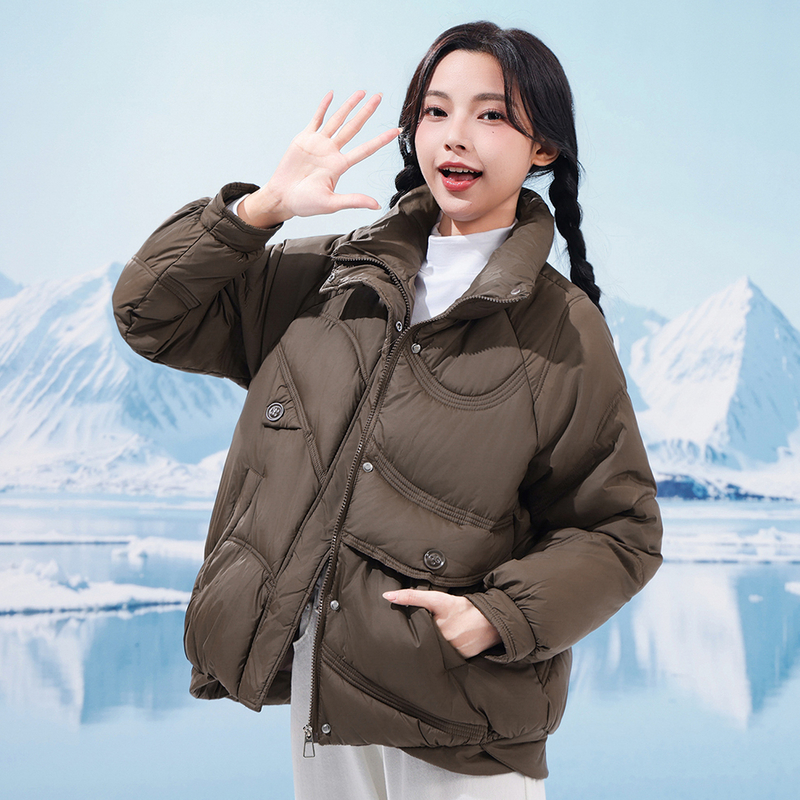 【真维斯】小个子保暖立领显瘦咖色棉服 券后【80.1元】包邮秒杀