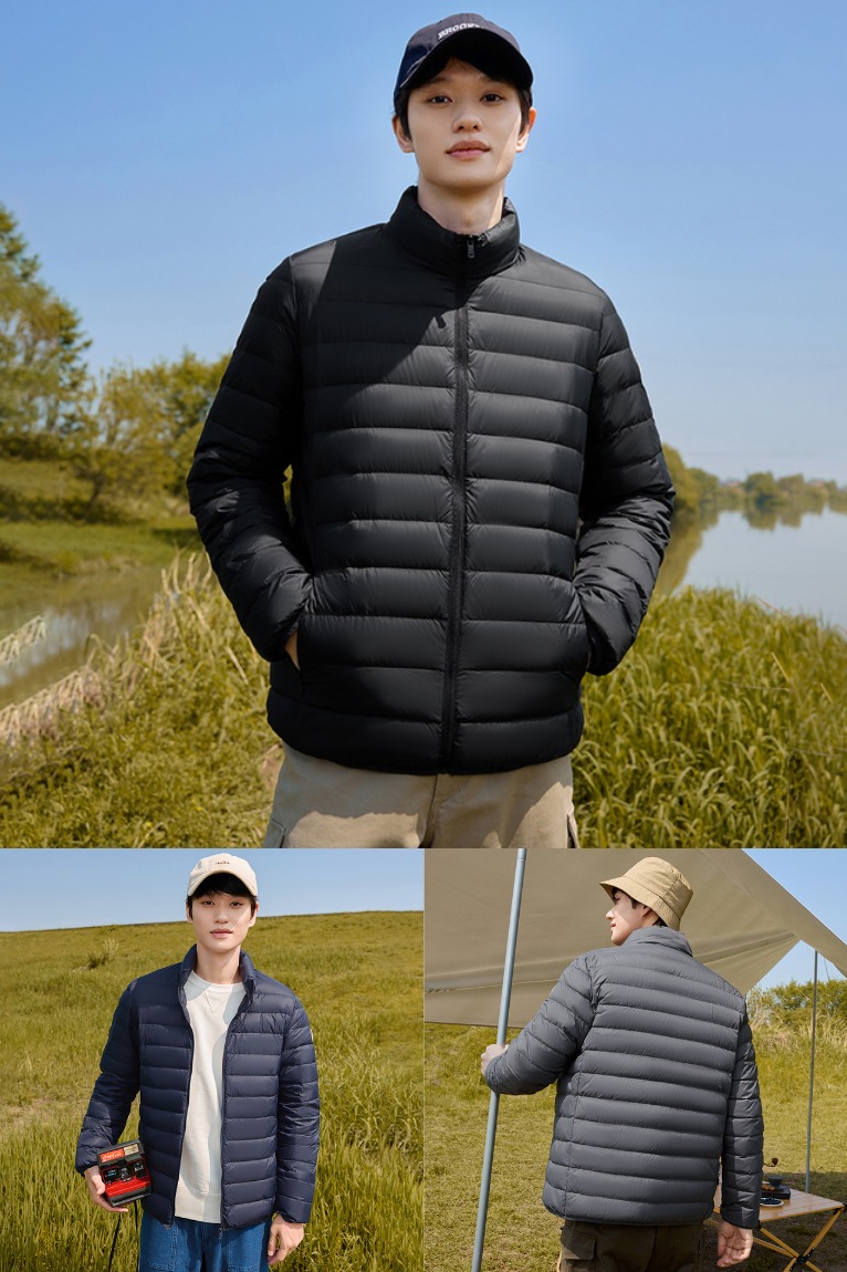 双11现货：【官旗】雅鹿轻薄保暖排骨男短款羽绒服 福利价仅313.77元秒杀！