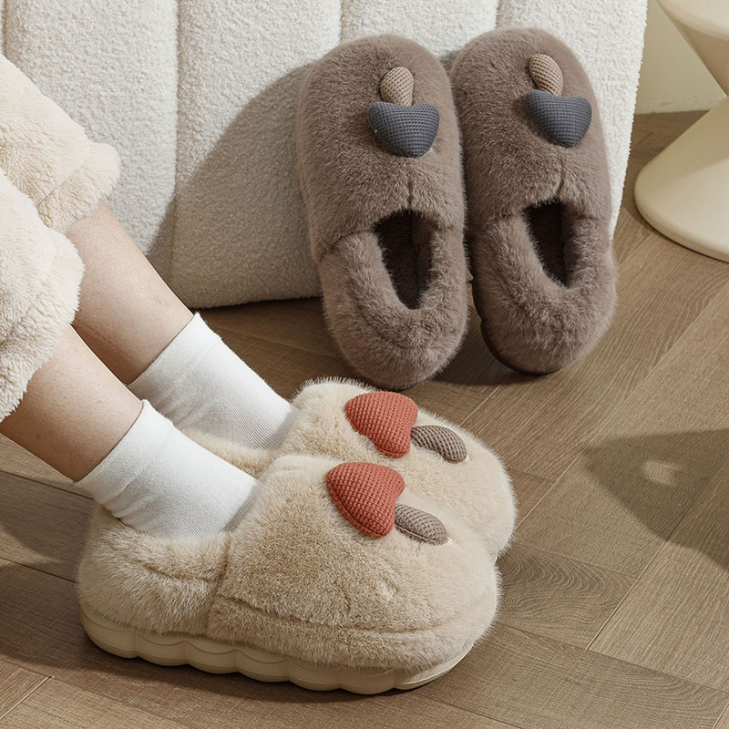 双11现货：超暖！包跟保暖毛毛绒棉拖鞋 福利价仅16.4元秒杀