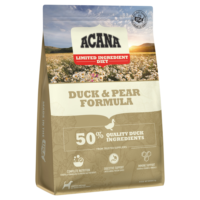 爱肯拿狗粮幼犬成犬通用粮鸭肉梨狗粮2kg 券后【212元】包邮秒杀