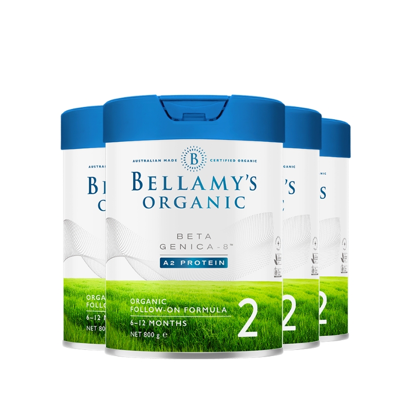  双11现货：澳洲进口贝拉米白金A2婴幼儿奶粉2段800g*4 福利价仅1111.6元秒杀！