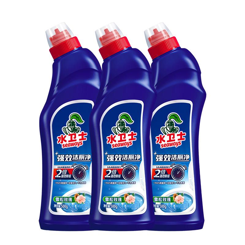 热销爆品：【水卫士】强效洁厕灵500ml*3瓶 福利价仅17.9元秒杀！