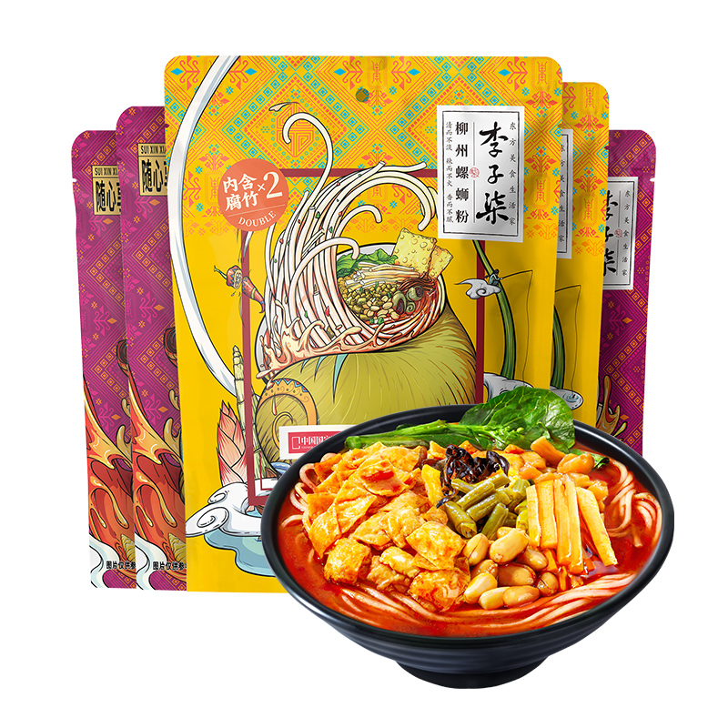 热销爆品：！千部~李子柒螺蛳粉组合装到手6袋 福利价仅33.4元秒杀！