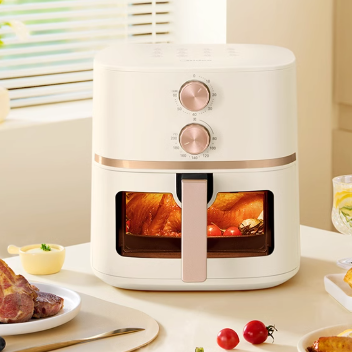 美的空气炸锅可视免