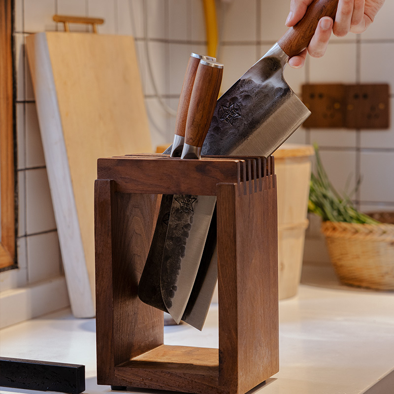 双11现货：铁娃公社VG10夹钢菜刀套装 家用斩骨切片刀 福利价仅259元秒杀！