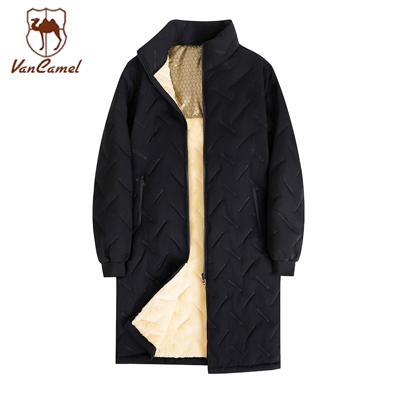 淘金币活动：男冬加绒VANCAMEL/西域骆驼中长款棉衣 福利价仅99.9元秒杀！