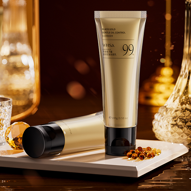 拍2件！【Whsa】黑金鱼子酱温和控油洁面乳 券后【29.9元】包邮秒杀