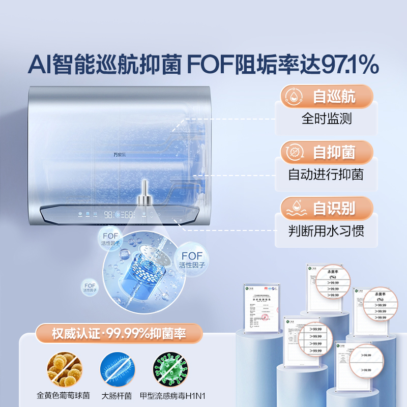百亿补贴：万家乐电热水器扁桶双胆家用卫生间洗澡储水 福利价仅3199元秒杀！