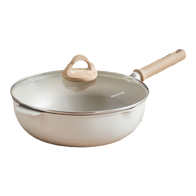 优质素材：九阳不粘锅炒锅电磁炉专用平底锅麦饭石色 福利价仅65.55元秒杀！