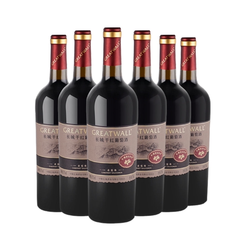 中粮长城干红葡萄酒赤霞珠750ml×6送礼婚宴 券后【161.11元】包邮秒杀